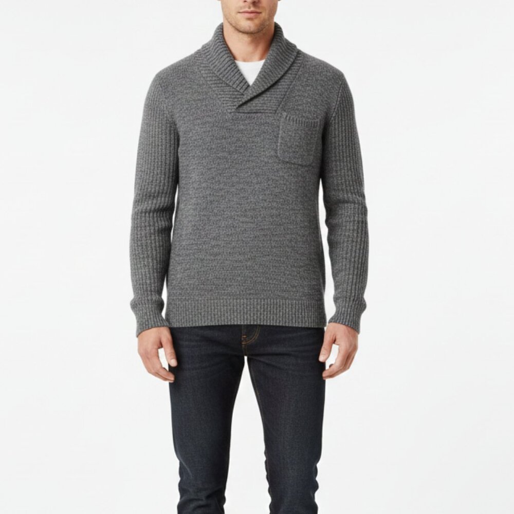 Individual Men Comfort Casual Long Sleeve Sweater Small